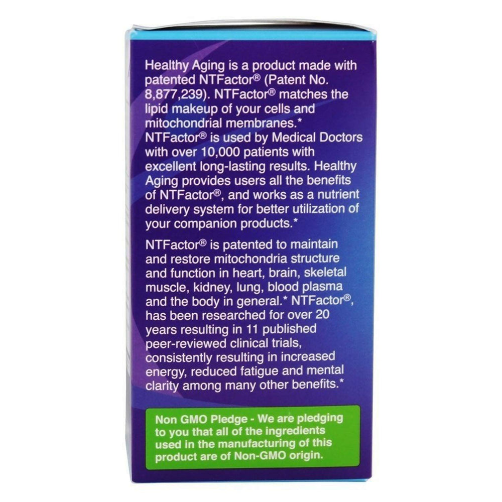 Healthy Aging NT Factor bottle label showcasing membrane-supporting formulation
