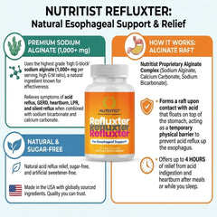 Nutritist Refluxter packaging shot conveys USA-made, GMP-quality supplement