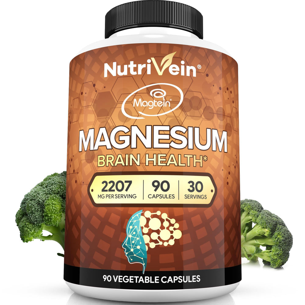 Nutrivein Magtein bottle front view highlighting brain-friendly magnesium threonate