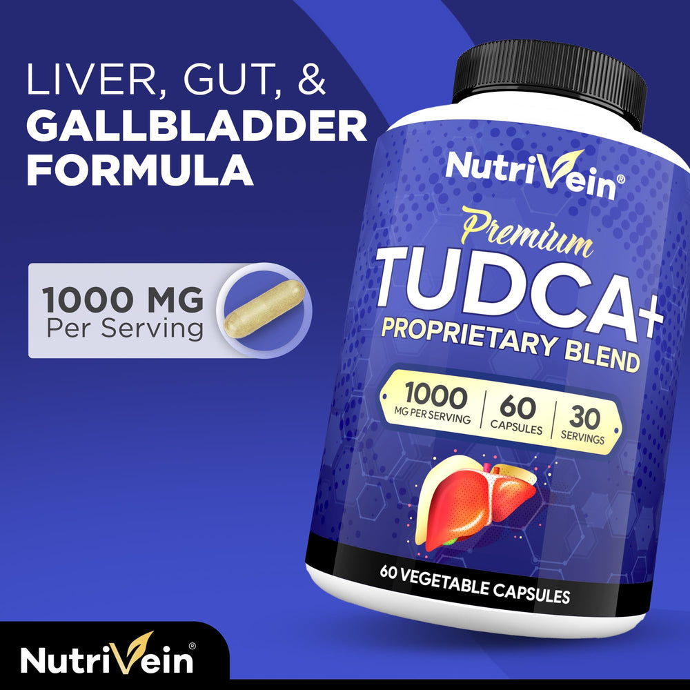 Nutrivein TUDCA+ capsules ready for daily use