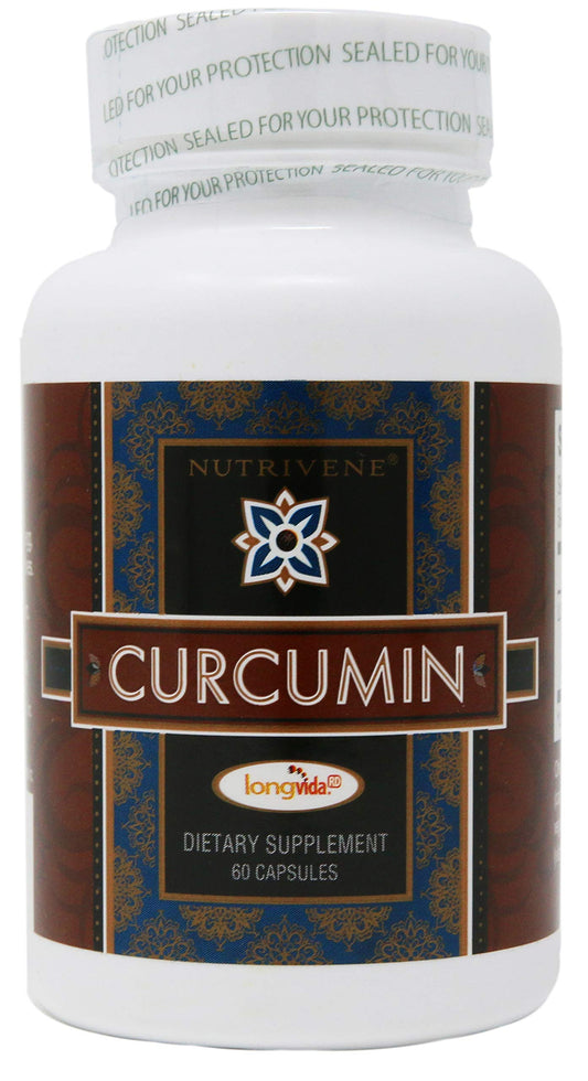 Nutrivene Curcumin Longvida bottle on display, highlighting premium antioxidant support.