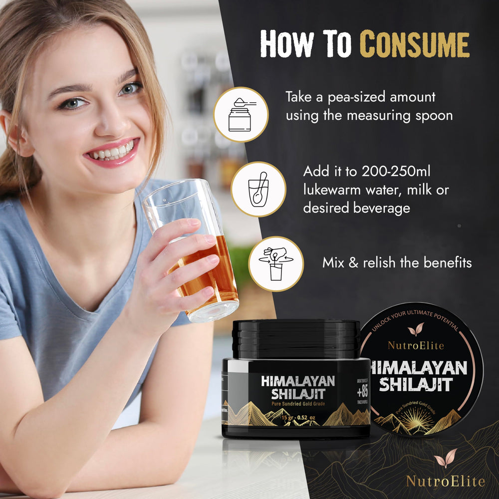 NutroElite nano-filtered shilajit resin preserves bioavailability through careful water-only processing.