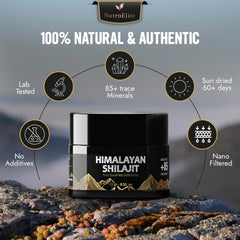 NutroElite sun-dried shilajit resin demonstrates natural potency without smoky odors.