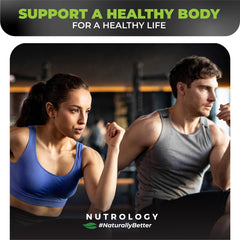 Nutrology nutrition label outlines protein, fats, and carbs for creamy chocolate whey.