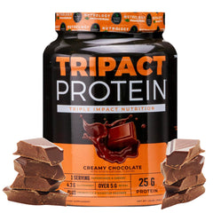 Nutrology TRIPACT protein powder tub for quick muscle recovery shakes