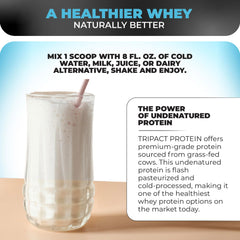 Nutrology TripAct Vanilla Latte cup highlights creamy flavor profile for daily shakes.
