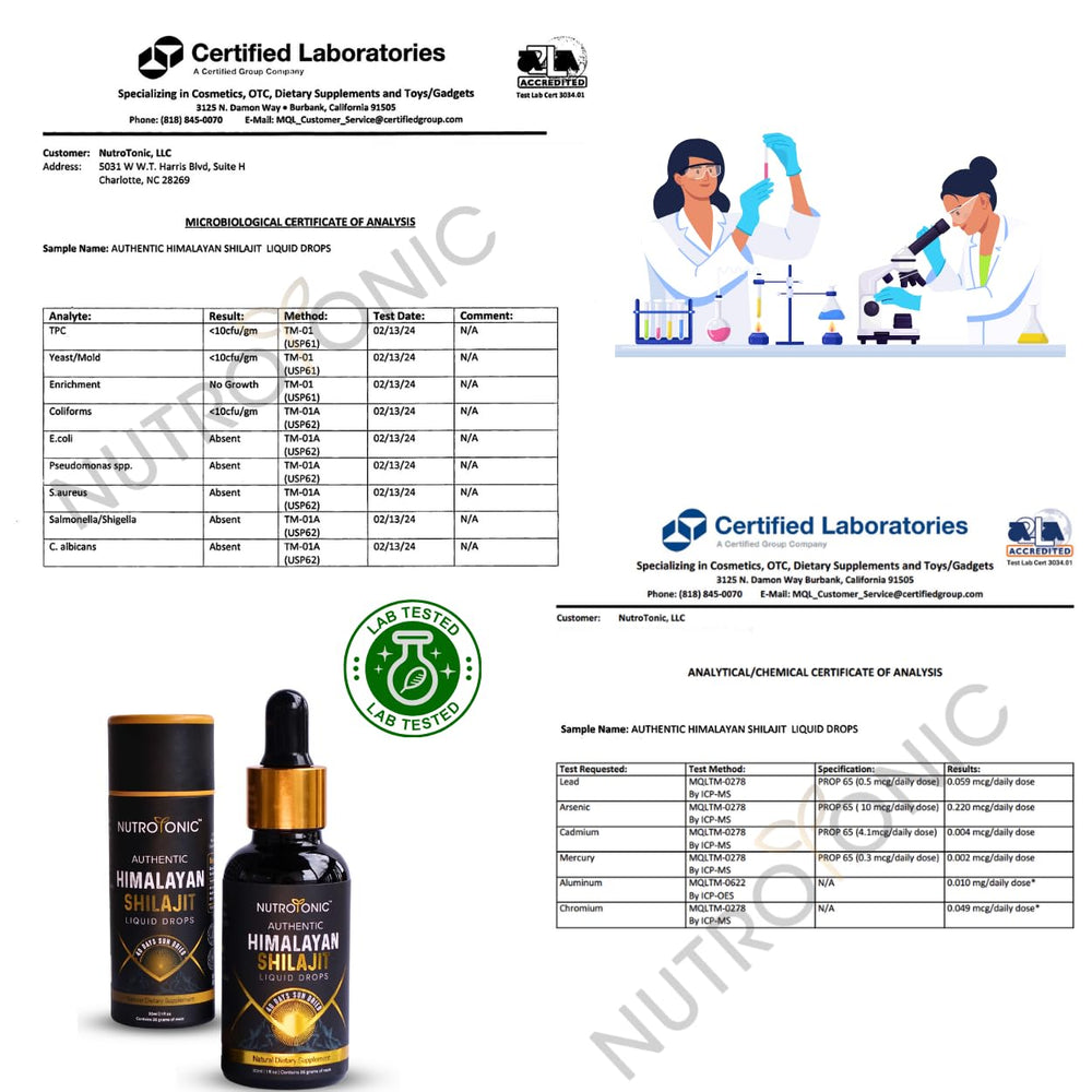 NutroTonic Shilajit Drops liquid texture ready for quick absorption