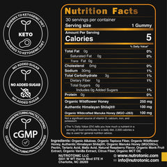 NutroTonic gummies label emphasizes Himalayan origin.
