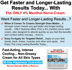 Nuturna cooling menthol action provides refreshing relief on the skin.