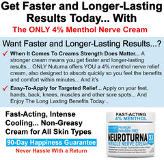 Nuturna Menthol 4% cooling closeup highlights fast cooling effect for soothing discomfort.