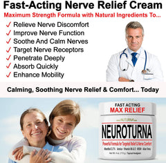 Nuturna Neuropathy Cream menthol cooling swatch showing refreshing sensation