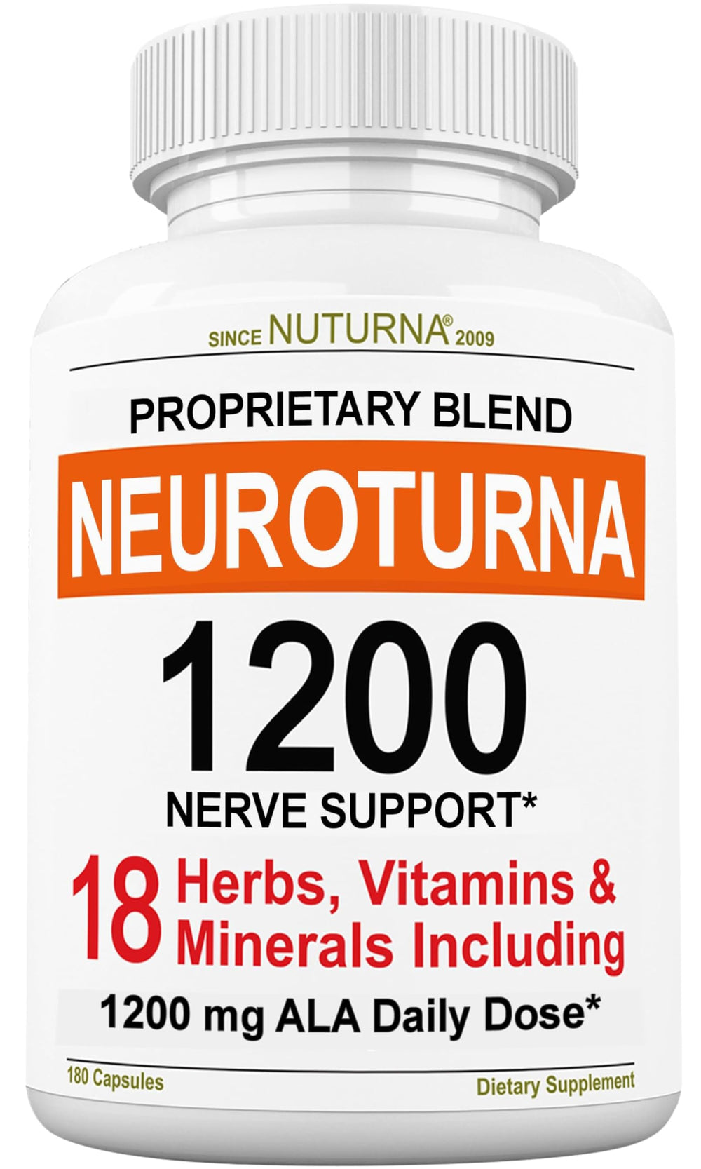 Nuturna Neuroturna bottle with 180 capsules for daily support