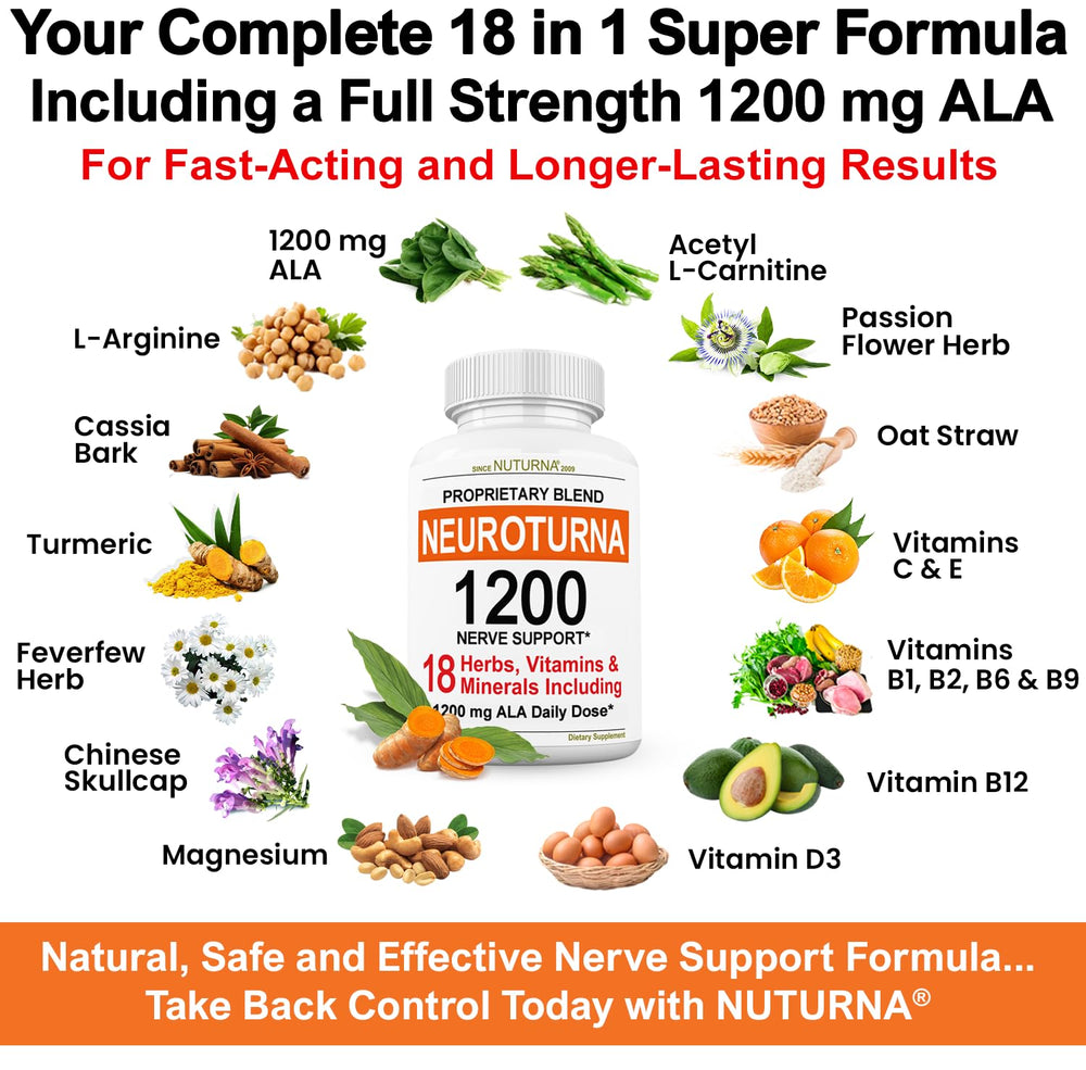 Nuturna Neuroturna vitamins minerals herbs array shown