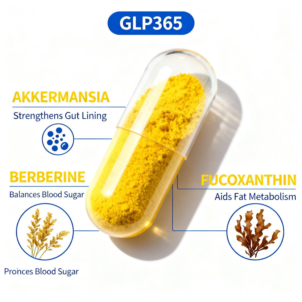 NUU3 GLP365 Berberine ingredient close-up implying steady energy support