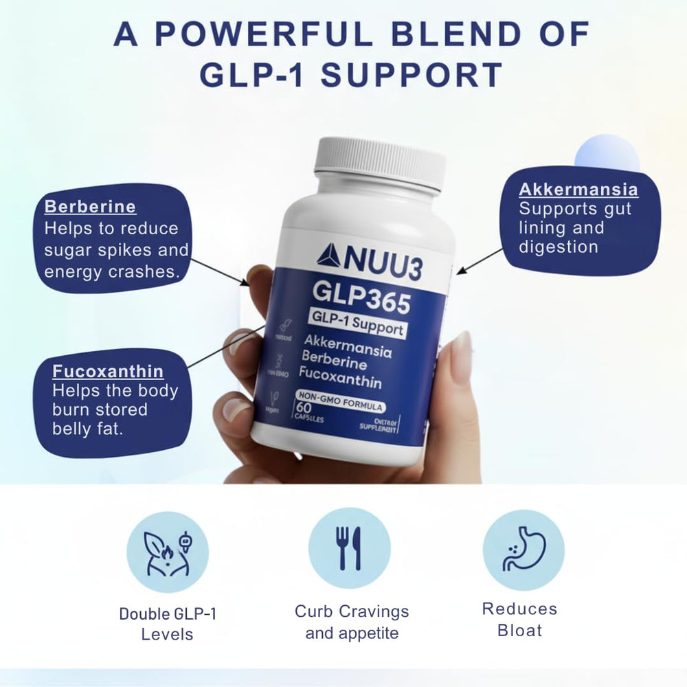 NUU3 GLP365 Fucoxanthin ingredient close-up suggesting metabolism signals