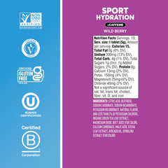 Nuun Wild Berry serving tube visible in a backpack for easy hydration anywhere.