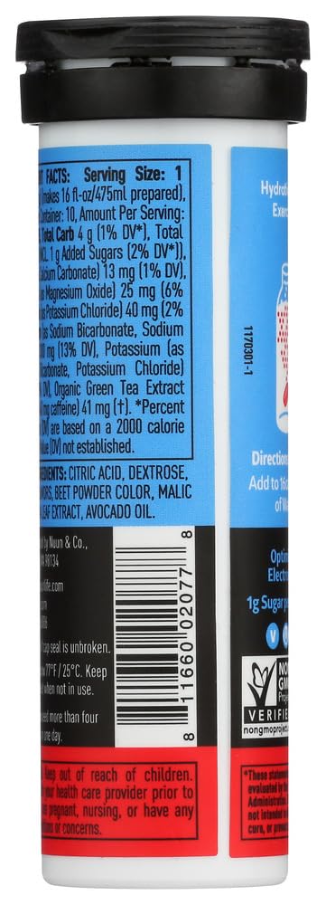 Nuun Energy Cherry Limeade tube packaging shows the six-tube bundle