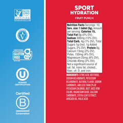 Nuun Sport tablet being poured into a water bottle for post-workout hydration