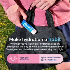 Nuun Sport Caffeine Wild Berry tablets delivering tasty hydration with caffeine
