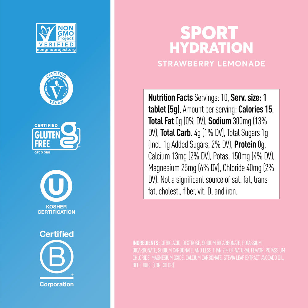 Nuun Strawberry Lemonade in a backpack ready for outdoor activity