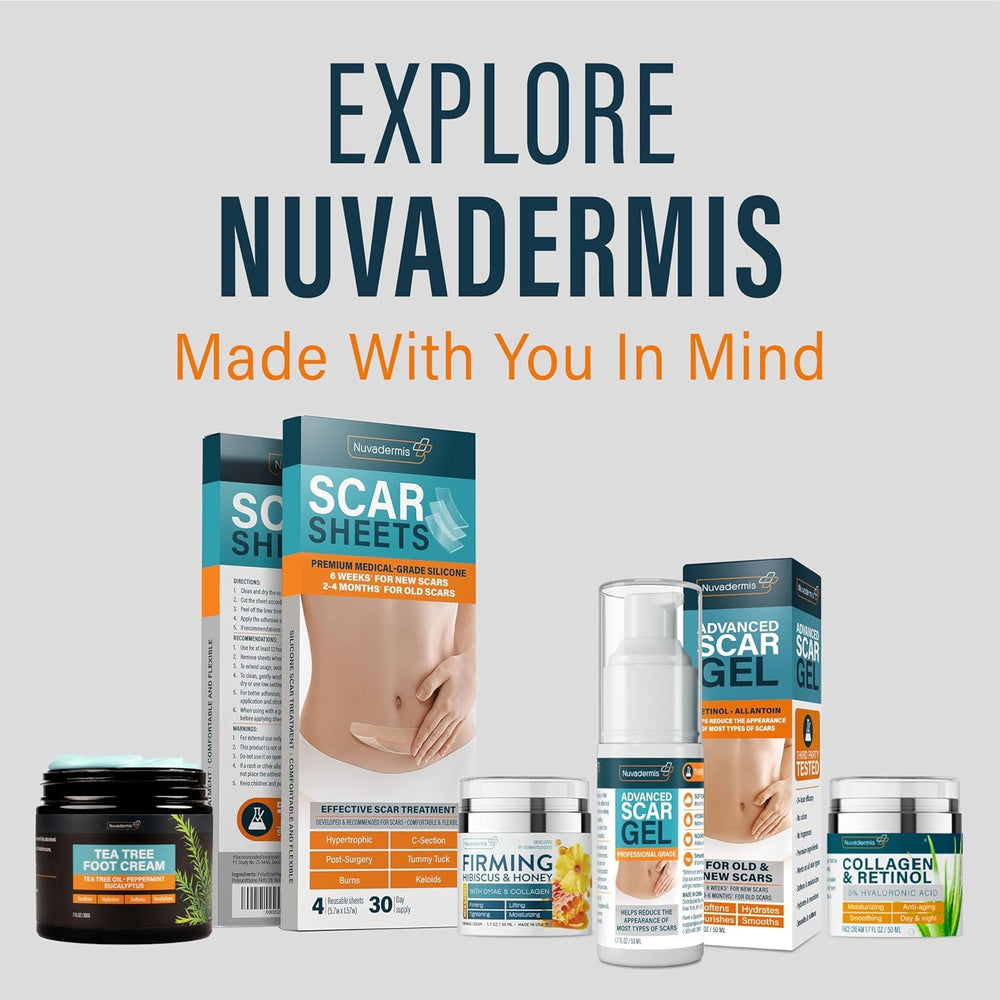 NUVADERMIS scar-care routine demonstrates gentle yet effective care for keloid and post-surgery marks