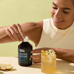Nuzest Inner Biome Blend gluten-free dairy-free label communicates suitability