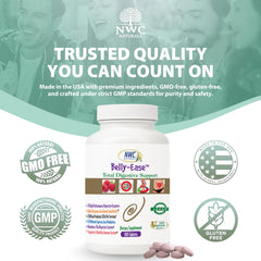 NWC Naturals Belly-Ease daily-use chewables in a routine setting.