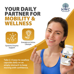 NWC Naturals MSM Gold turmeric and bromelain mix highlighted for antioxidant balance.