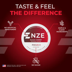 NZE ingredients panel highlights Alpha GPC, L-Tyrosine and L-Theanine for focus