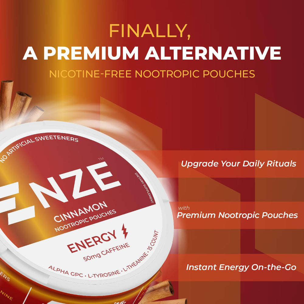 NZE Cinnamon can back shows a sugar-free energy option with natural sweeteners