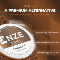 NZE pouch placed between gum and cheek for fast use.