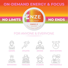 NZE Caffeine Nootropic Pouches Tropic Mango pack of 15 shows clear value and portability.