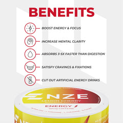 NZE Lemon Cherry pouch highlights natural sugar free sweeteners