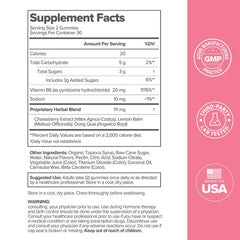 O Positiv FLO PMS gummies vegan and gluten-free, cruelty-free formula.