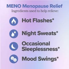 O Positiv MENO bottle side shows dosage directions for daily use.