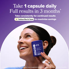 O Positiv MENO Eye Health bilberry extract highlighting antioxidant support for eye health.