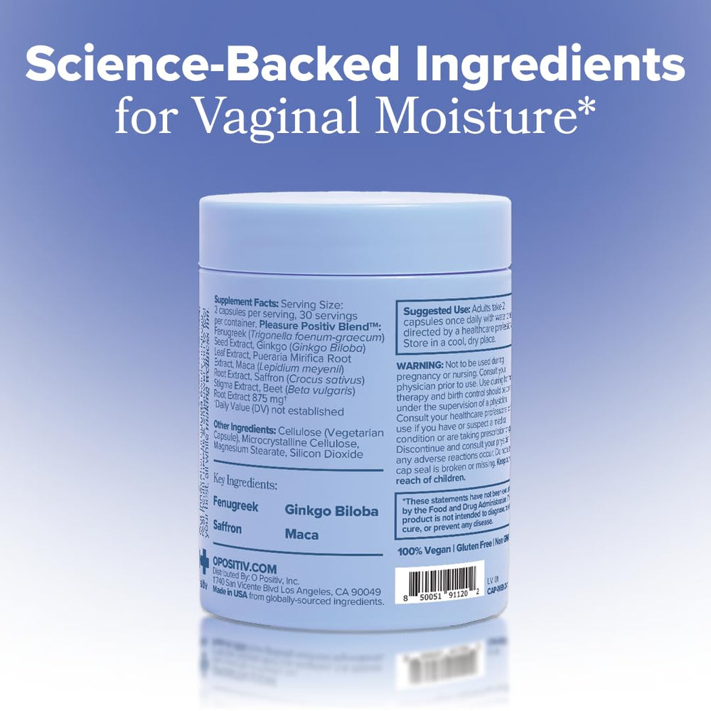 O Positiv MENO vegan gluten-free label highlights product purity.