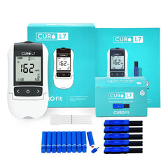 O2 LIFECARE CURO L7 kit front view for at-home lipid testing.