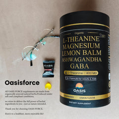 OASIS FORCE L-Theanine Gummies lemon bite—soft texture and easy digestion.
