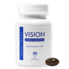 Oasis TEARS VISION bottle front showing daily eye support formula.