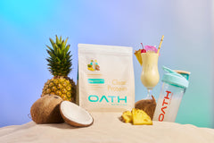 Sunlit glass after workout showcases refreshing protein drink