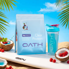 Oath Nutrition Clear Whey ingredients highlight whey protein isolate.