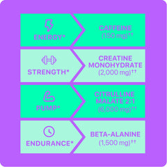 Oath Nutrition ingredients panel shows caffeine, creatine, and beta-alanine at a glance.