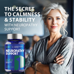obnobm Nerve Savior capsules close-up emphasizing alpha lipoic acid and benfotiamine for nerve support