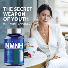 obnobm NMNH bottle pour demonstrates easy dosing and a 60-day supply.