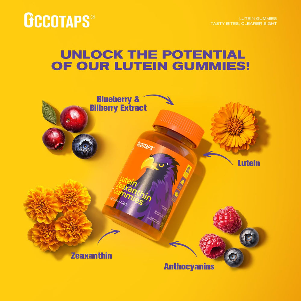 Occotaps blue light support eye gummies after screen-heavy days