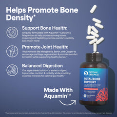 Capsules close-up from OCEAN ESSENCE bone support for daily calcium