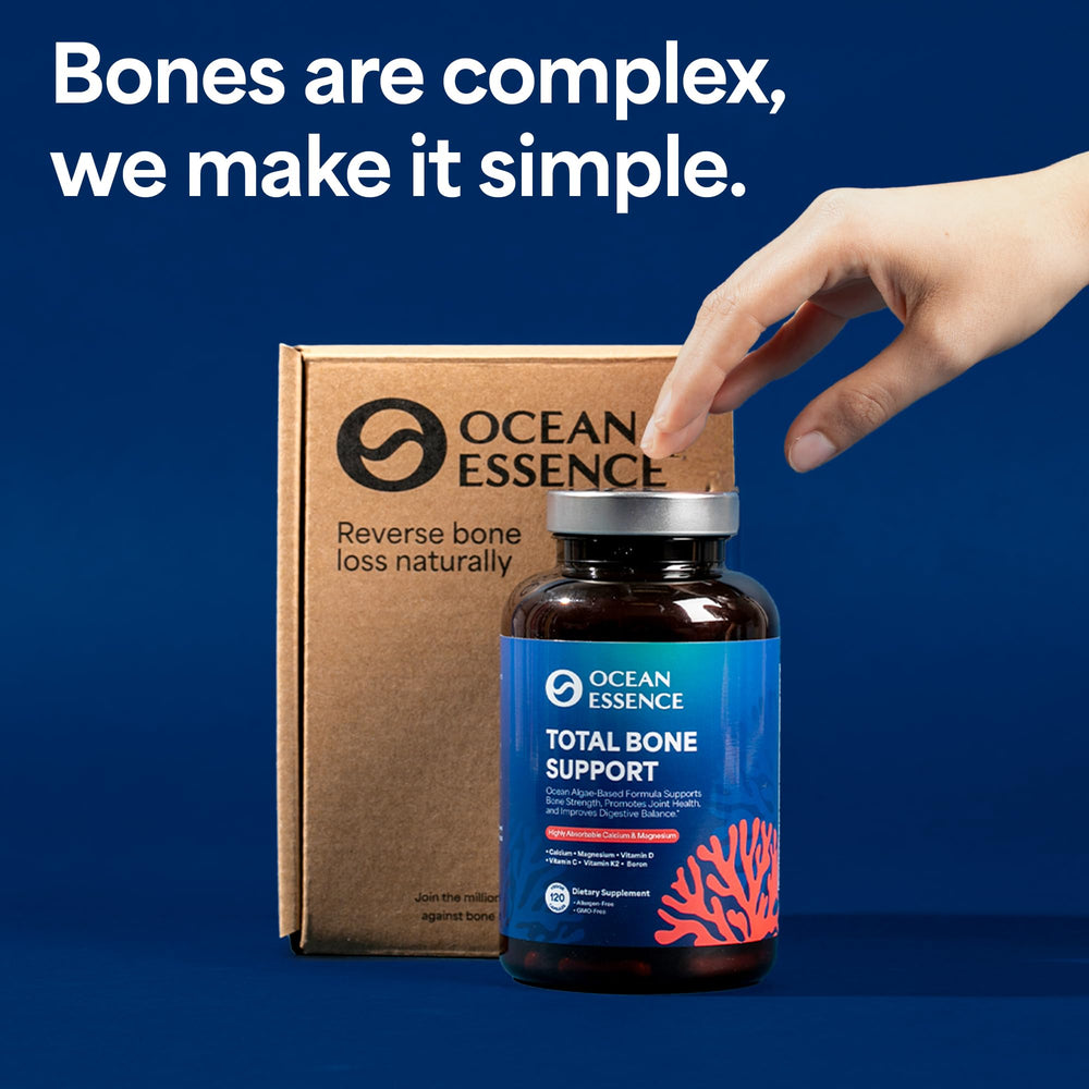 Vitamin D3 and K2 ingredients visual from OCEAN ESSENCE bone formula