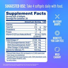 Oceanblue Omega-3 orange-capsules show burpless softgels with citrus taste