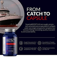 Oceanutra astaxanthin-rich krill oil capsule highlighting natural antioxidant